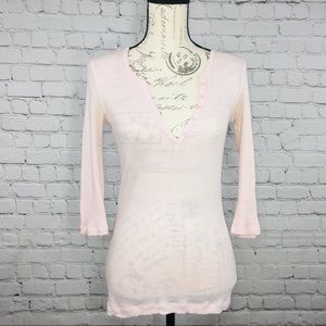 Aeropostale Aero 3/4 long sleeve pink shirt M